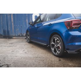 Накладки сплиттеры боковые на пороги на Volkswagen Polo VI GTI